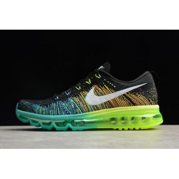 Nike Flyknit Air Max Black Turbo Green-Volt Running Shoes 620469-001 Shoes